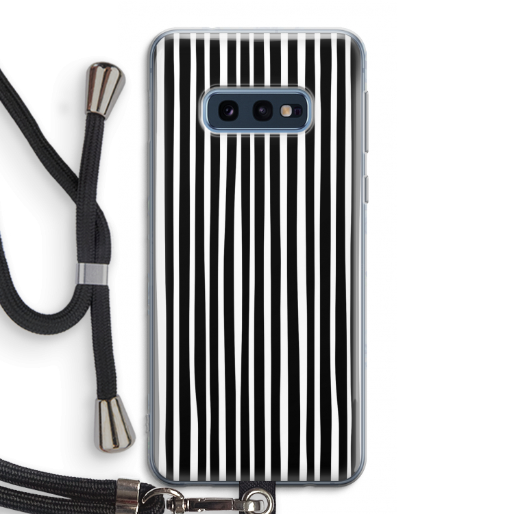 Stripes: Samsung Galaxy S10e Transparant Hoesje met koord
