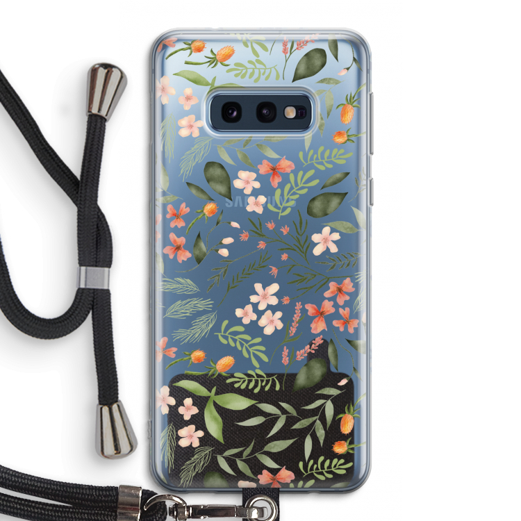 Sweet little flowers: Samsung Galaxy S10e Transparant Hoesje met koord
