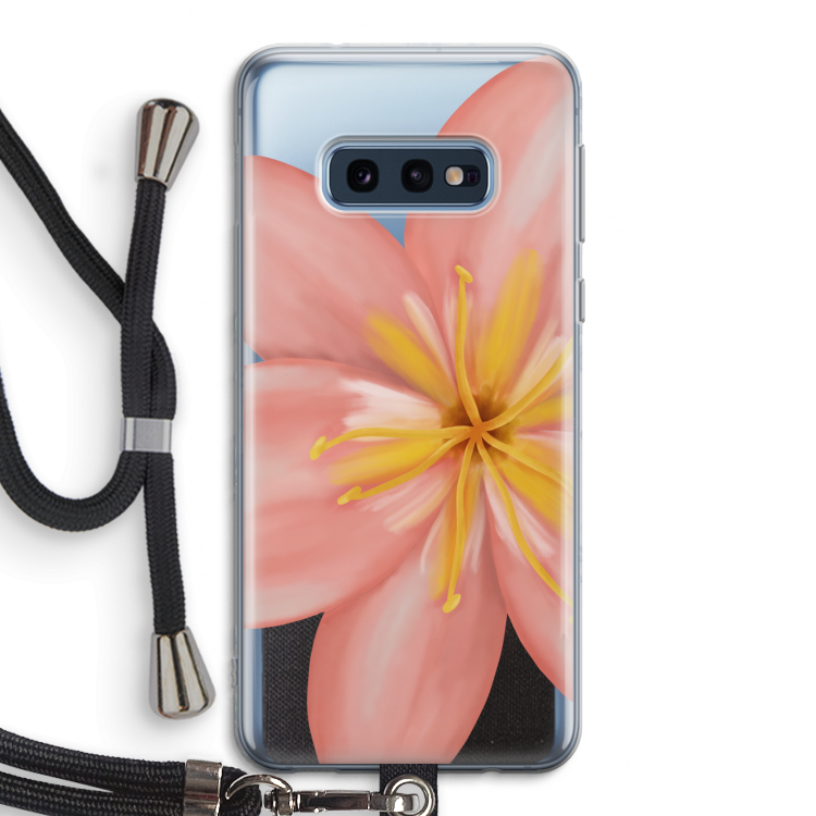 Pink Ellila Flower: Samsung Galaxy S10e Transparant Hoesje met koord