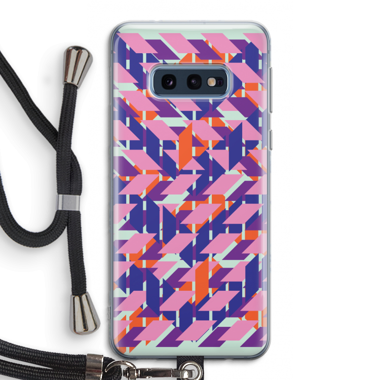 Skew Blush 3: Samsung Galaxy S10e Transparant Hoesje met koord