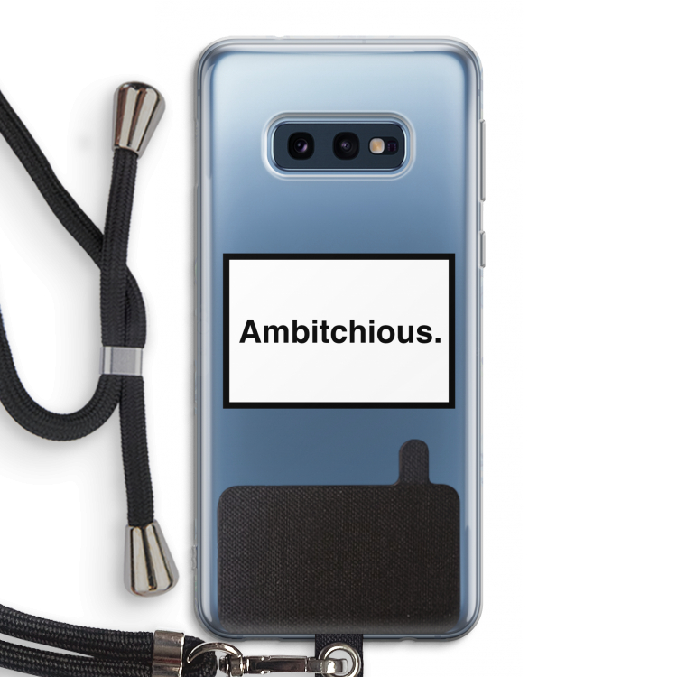 Ambitchious: Samsung Galaxy S10e Transparant Hoesje met koord