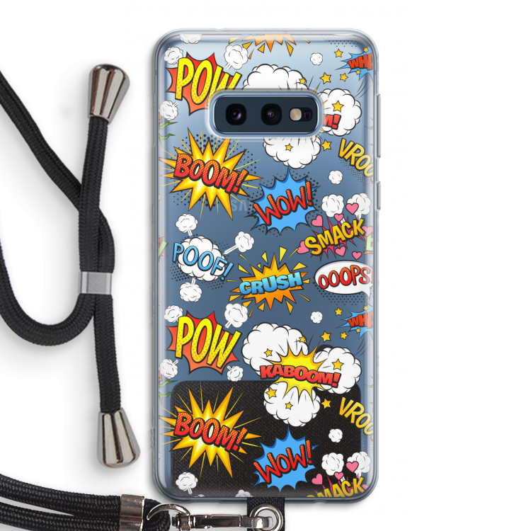 Pow Smack: Samsung Galaxy S10e Transparant Hoesje met koord