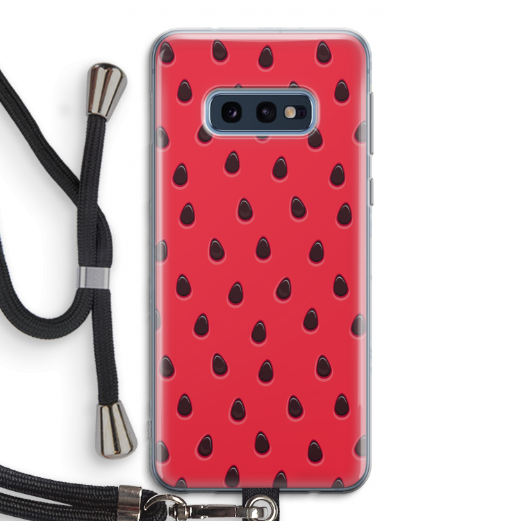 Watermelon: Samsung Galaxy S10e Transparant Hoesje met koord