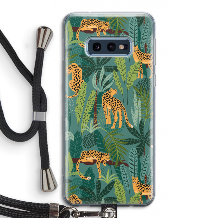 Luipaard 2: Samsung Galaxy S10e Transparant Hoesje met koord