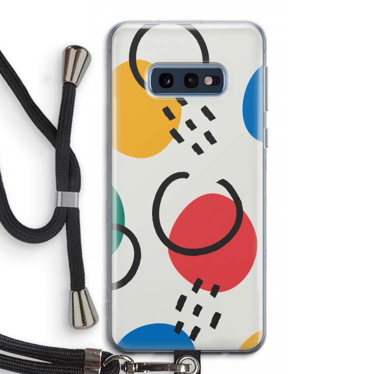 Illustratieve pop 3: Samsung Galaxy S10e Transparant Hoesje met koord