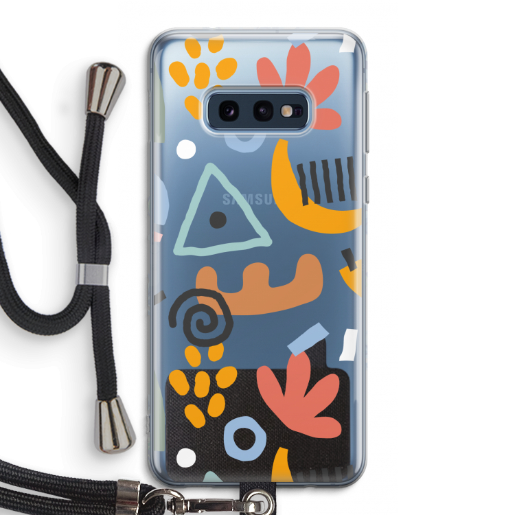 Abstract: Samsung Galaxy S10e Transparant Hoesje met koord