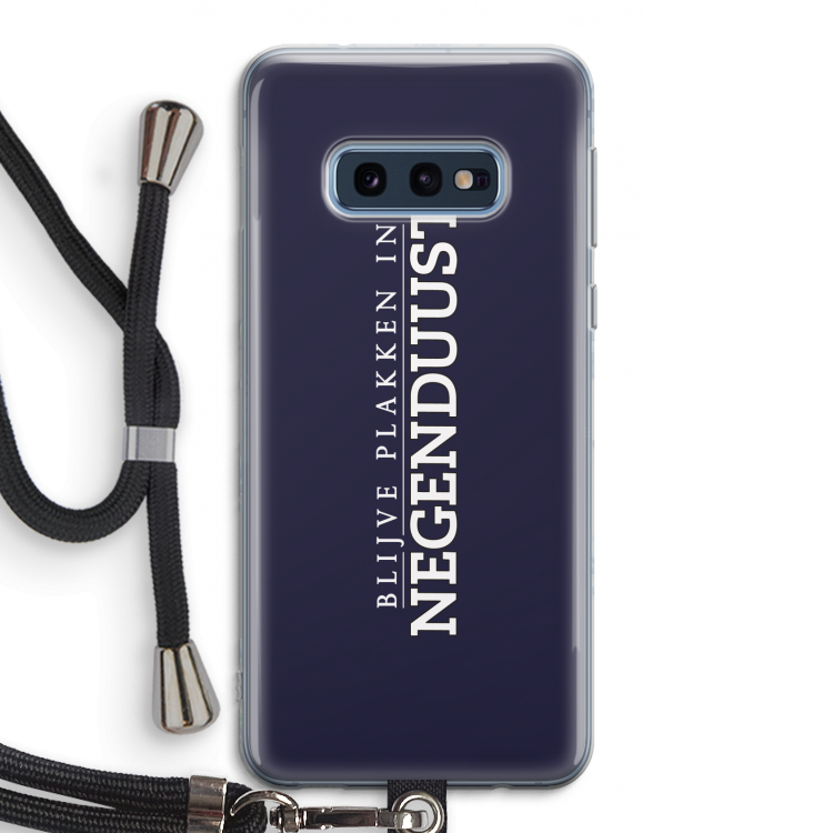 Blijve plakken in Negenduust: Samsung Galaxy S10e Transparant Hoesje met koord