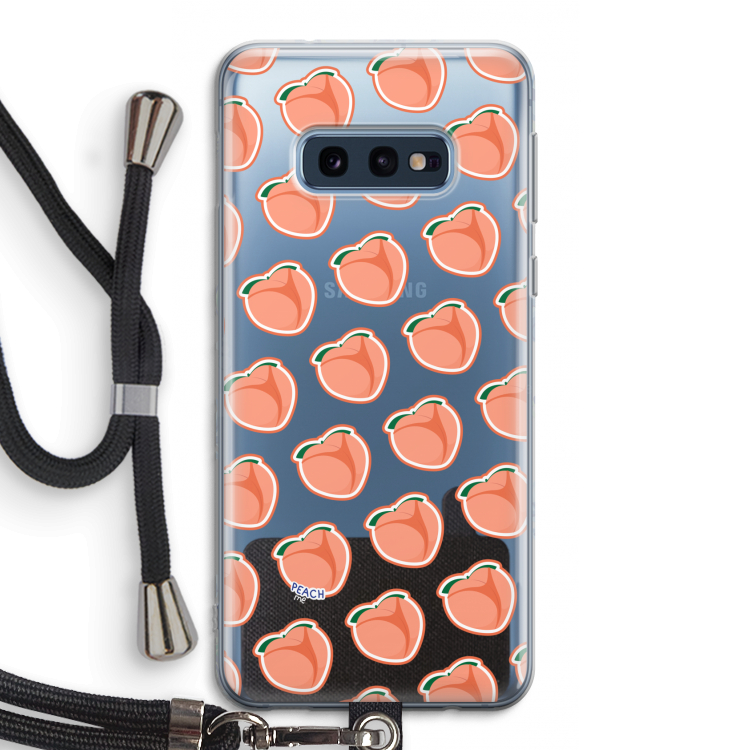 Just peachy: Samsung Galaxy S10e Transparant Hoesje met koord