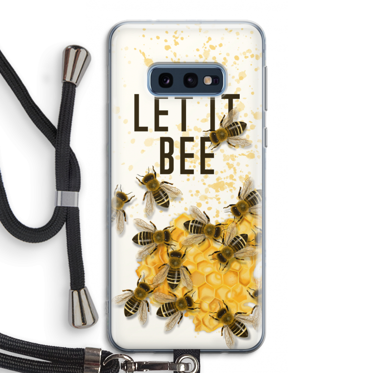 Let it bee: Samsung Galaxy S10e Transparant Hoesje met koord