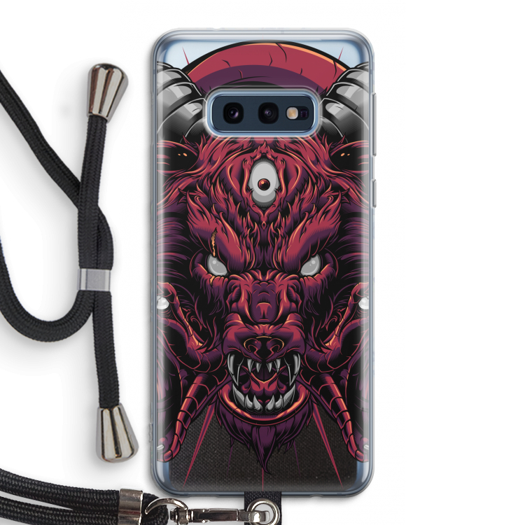 Hell Hound and Serpents: Samsung Galaxy S10e Transparant Hoesje met koord
