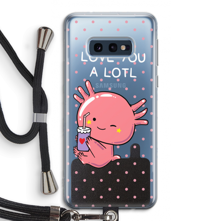 Love You A Lotl: Samsung Galaxy S10e Transparant Hoesje met koord