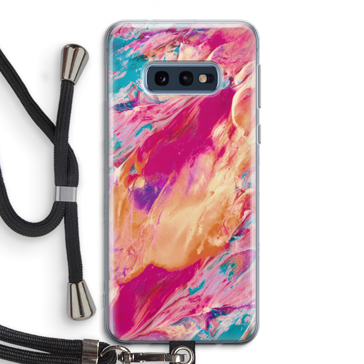 Pastel Echoes: Samsung Galaxy S10e Transparant Hoesje met koord