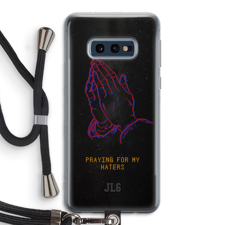 Praying For My Haters: Samsung Galaxy S10e Transparant Hoesje met koord