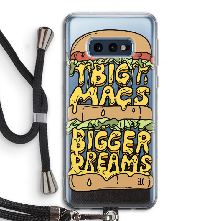 Big Macs Bigger Dreams: Samsung Galaxy S10e Transparant Hoesje met koord