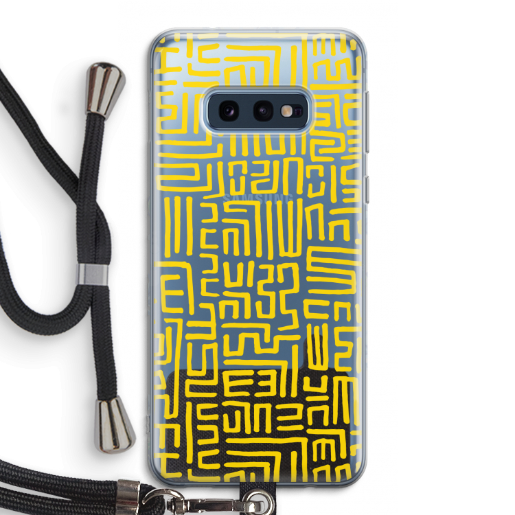 Majorelle Blue Print: Samsung Galaxy S10e Transparant Hoesje met koord