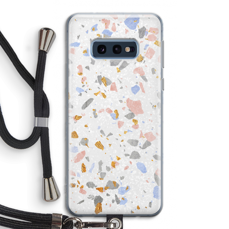 Terrazzo N°8: Samsung Galaxy S10e Transparant Hoesje met koord
