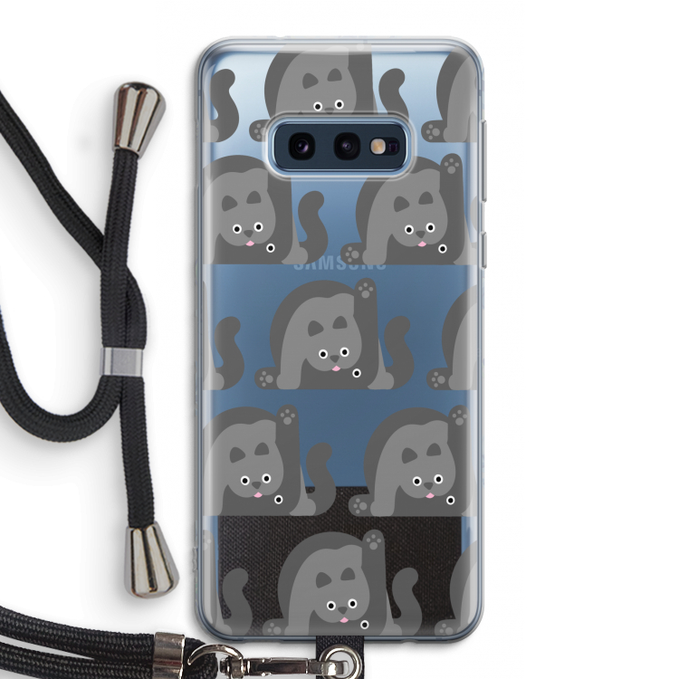 Cats: Samsung Galaxy S10e Transparant Hoesje met koord