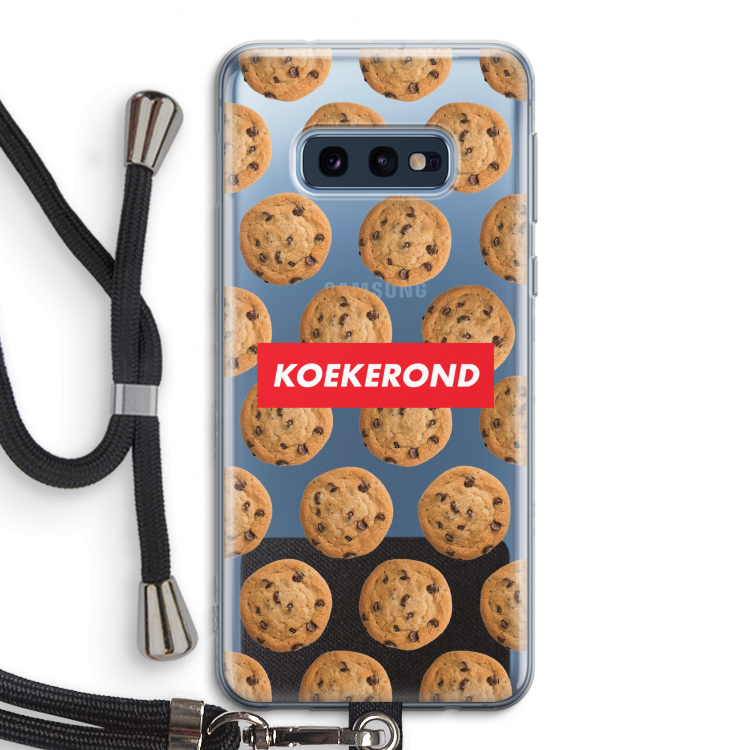Koekerond: Samsung Galaxy S10e Transparant Hoesje met koord
