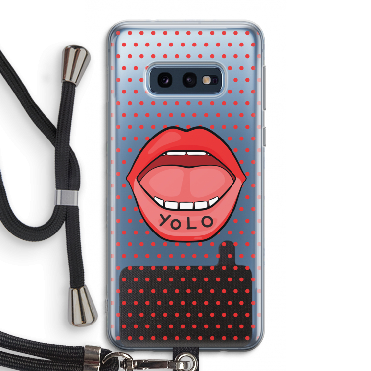 Yolo Denise: Samsung Galaxy S10e Transparant Hoesje met koord
