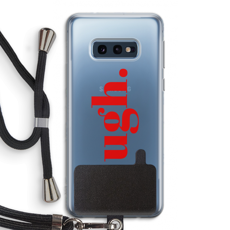Ugh: Samsung Galaxy S10e Transparant Hoesje met koord