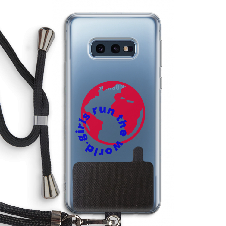 Run The World: Samsung Galaxy S10e Transparant Hoesje met koord