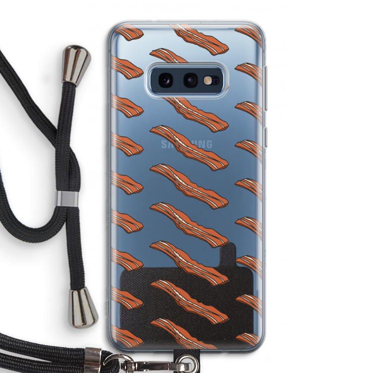 Bacon to my eggs #2: Samsung Galaxy S10e Transparant Hoesje met koord