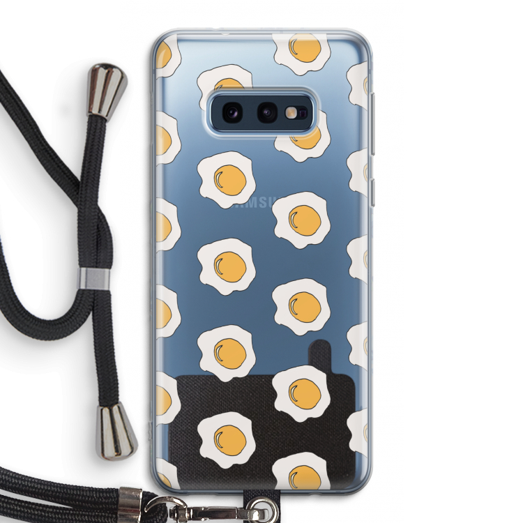 Bacon to my eggs #1: Samsung Galaxy S10e Transparant Hoesje met koord