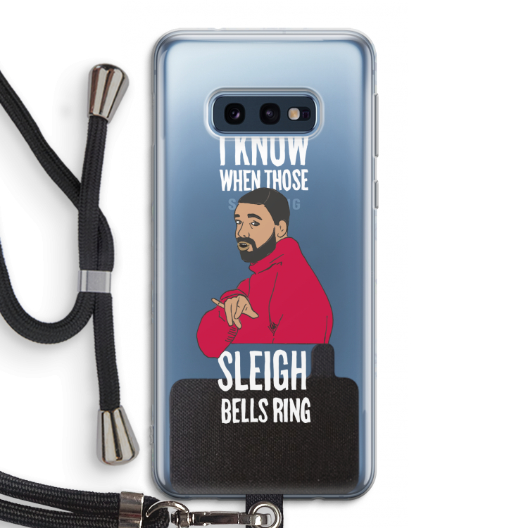 Sleigh Bells Ring: Samsung Galaxy S10e Transparant Hoesje met koord