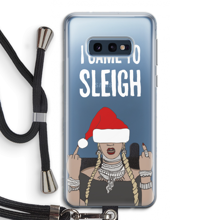 Came To Sleigh: Samsung Galaxy S10e Transparant Hoesje met koord