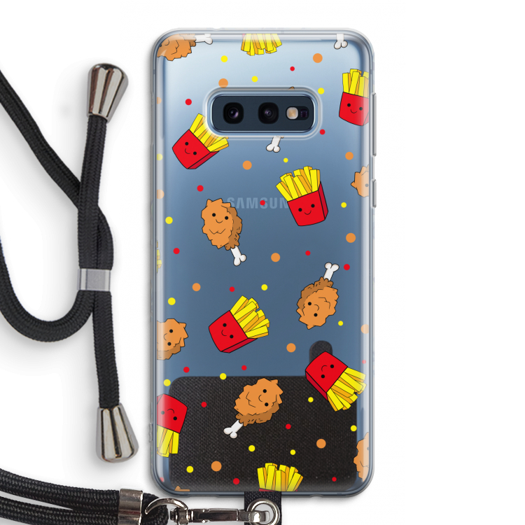 Chicken 'n Fries: Samsung Galaxy S10e Transparant Hoesje met koord