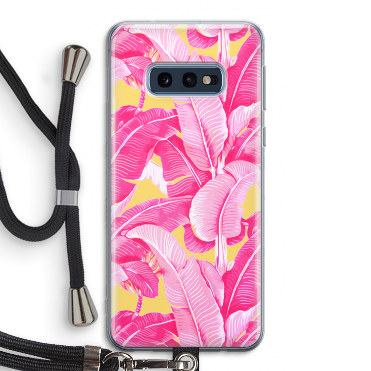 Pink Banana: Samsung Galaxy S10e Transparant Hoesje met koord