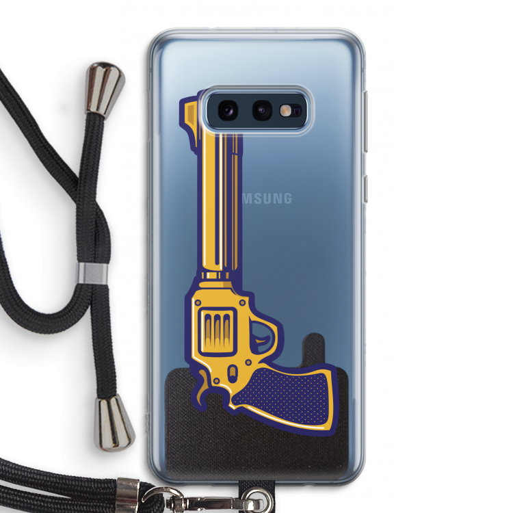 Pew Pew Pew: Samsung Galaxy S10e Transparant Hoesje met koord