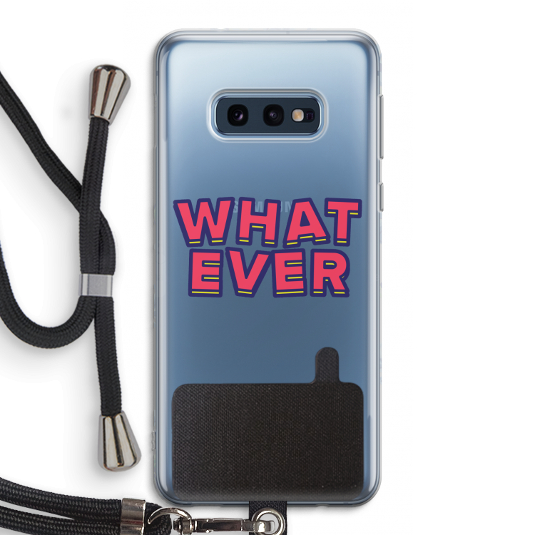 Whatever: Samsung Galaxy S10e Transparant Hoesje met koord