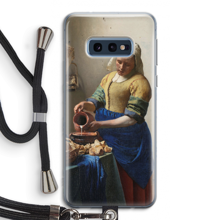 The Milkmaid: Samsung Galaxy S10e Transparant Hoesje met koord