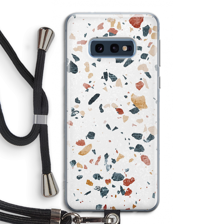Terrazzo N°4: Samsung Galaxy S10e Transparant Hoesje met koord