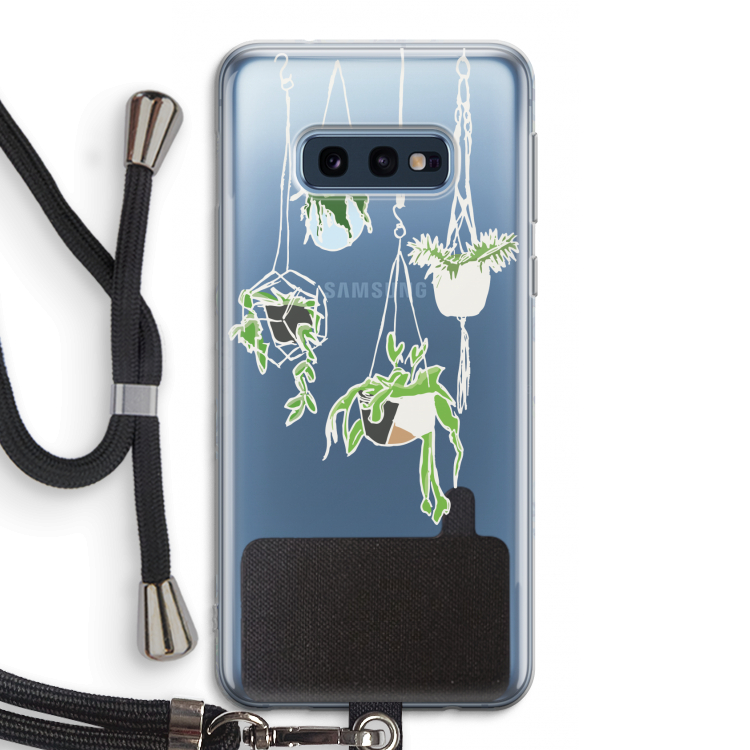 Hang In There: Samsung Galaxy S10e Transparant Hoesje met koord