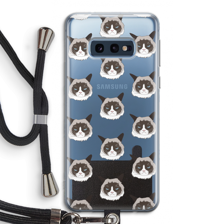 It's a Purrr Case: Samsung Galaxy S10e Transparant Hoesje met koord