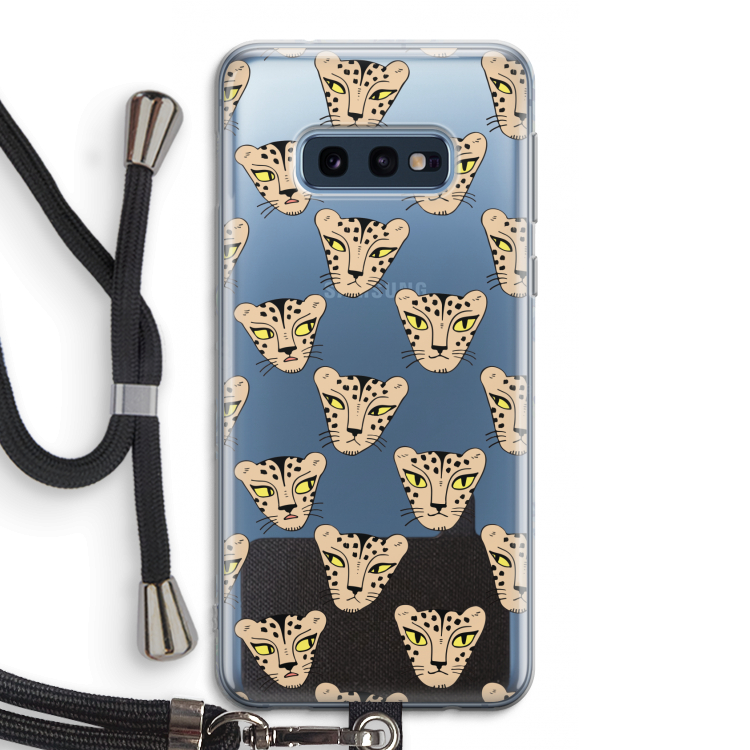 Tijger: Samsung Galaxy S10e Transparant Hoesje met koord