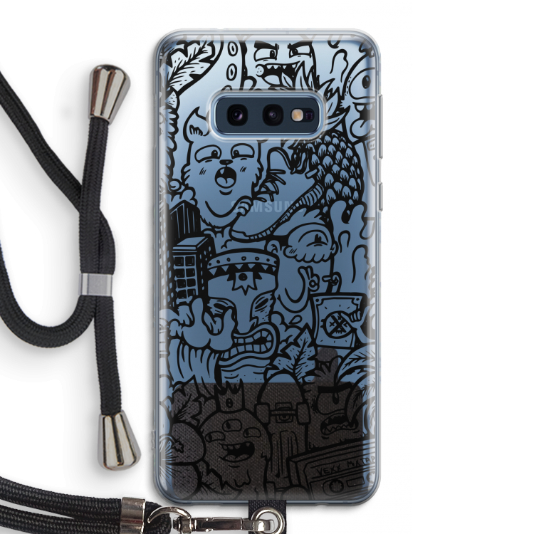 Vexx Black Mixtape: Samsung Galaxy S10e Transparant Hoesje met koord