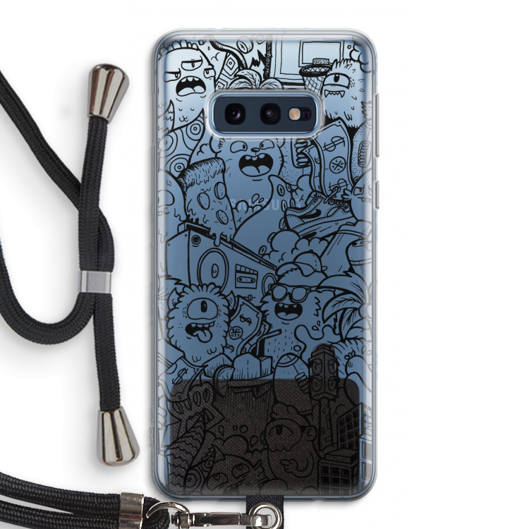 Vexx Black City : Samsung Galaxy S10e Transparant Hoesje met koord