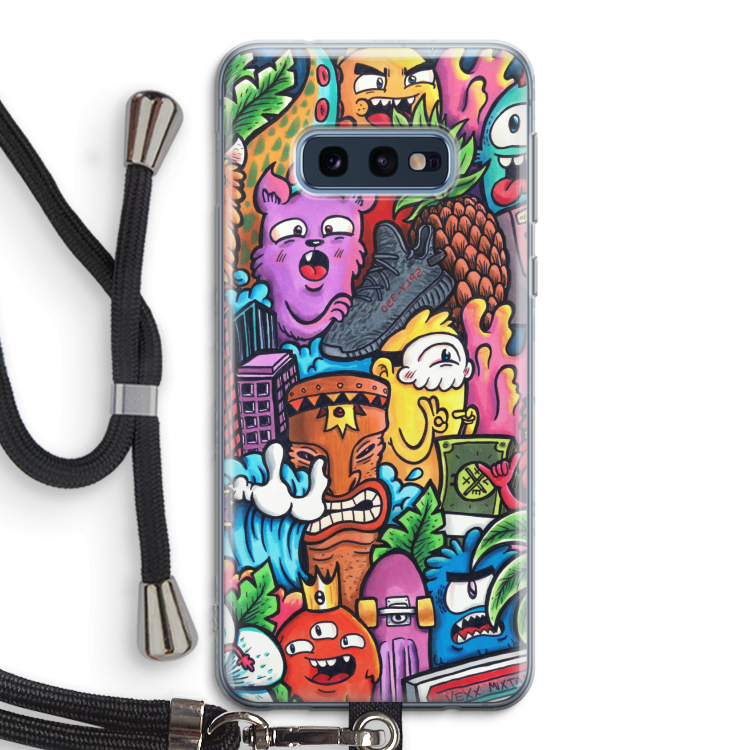 Vexx Mixtape: Samsung Galaxy S10e Transparant Hoesje met koord