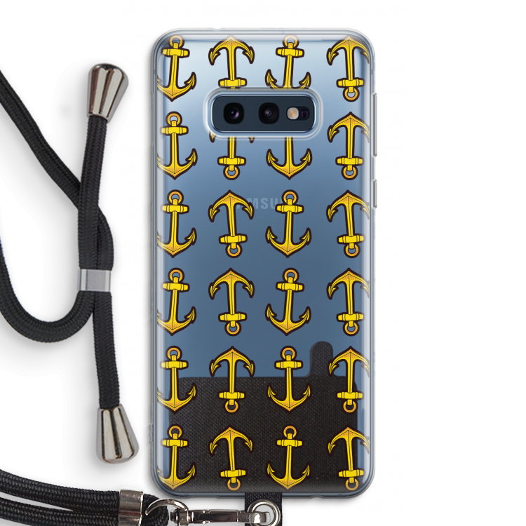 Musketon Anchor: Samsung Galaxy S10e Transparant Hoesje met koord