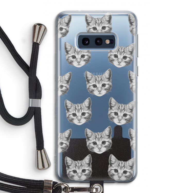 Kitten: Samsung Galaxy S10e Transparant Hoesje met koord