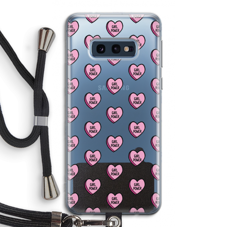 GIRL POWER: Samsung Galaxy S10e Transparant Hoesje met koord