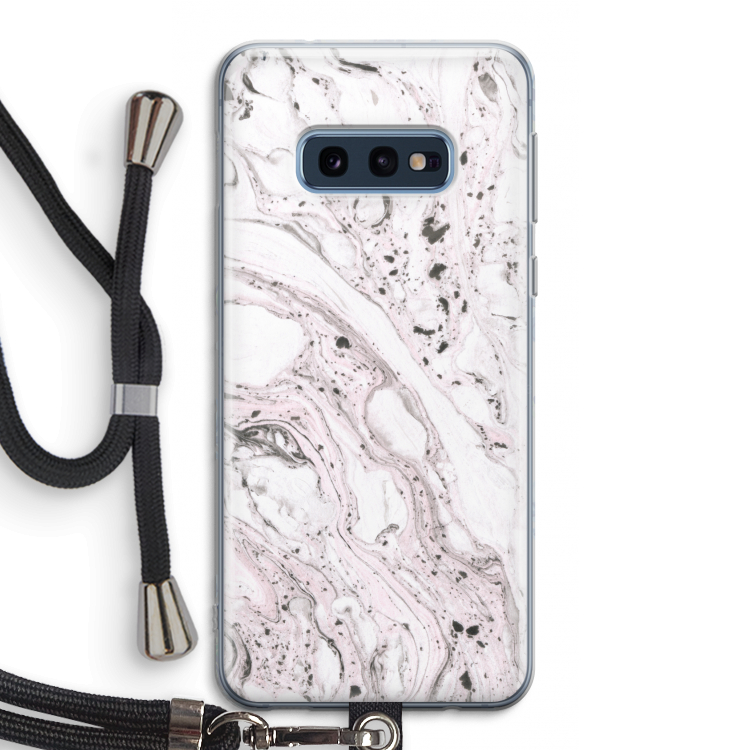 Mengelmoes: Samsung Galaxy S10e Transparant Hoesje met koord