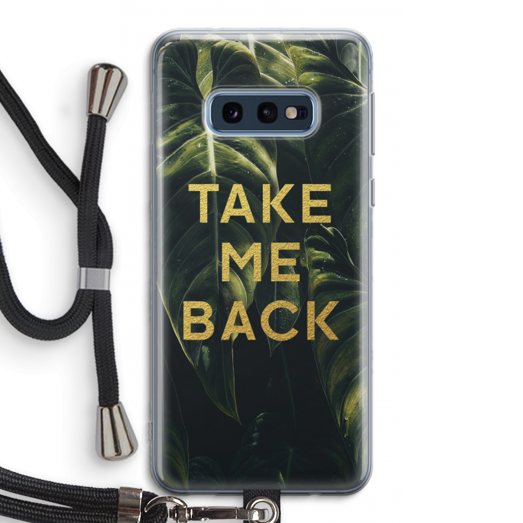 Take me back: Samsung Galaxy S10e Transparant Hoesje met koord