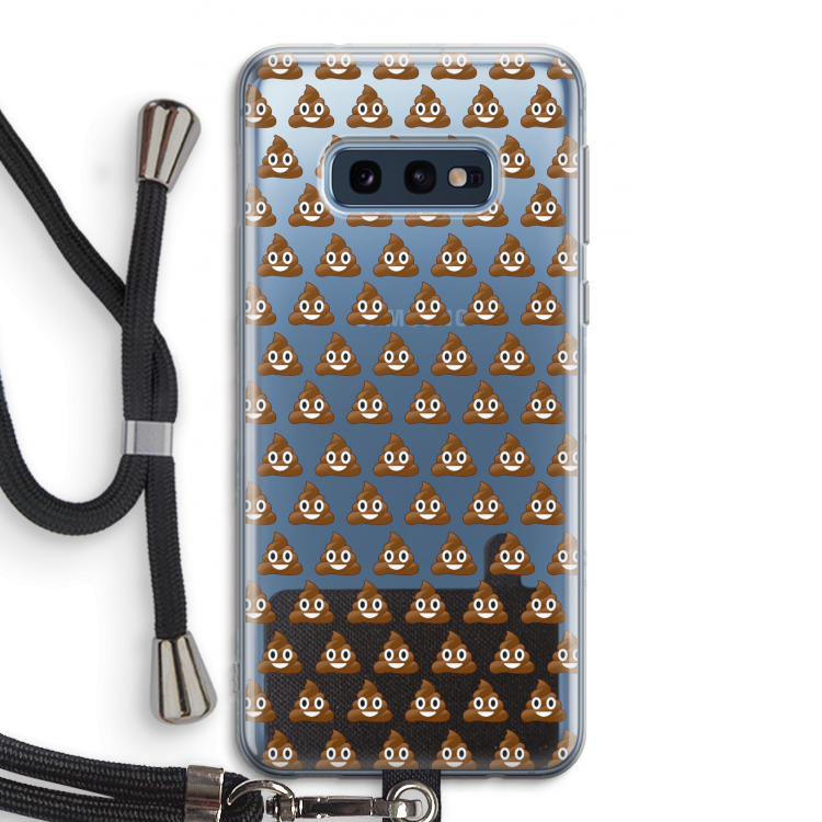 Poop emoji: Samsung Galaxy S10e Transparant Hoesje met koord