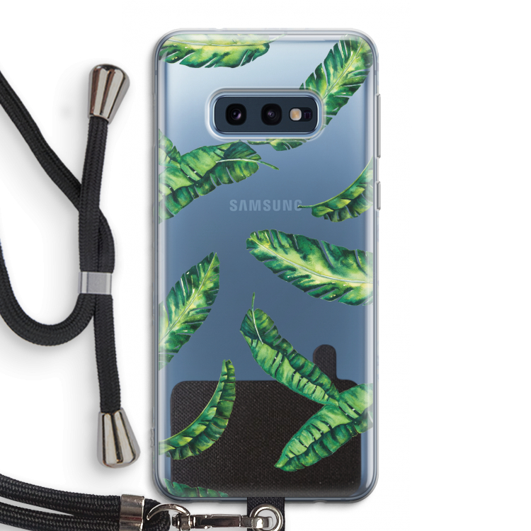 Lange bladeren: Samsung Galaxy S10e Transparant Hoesje met koord
