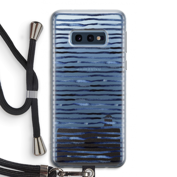 Verrassende lijnen: Samsung Galaxy S10e Transparant Hoesje met koord