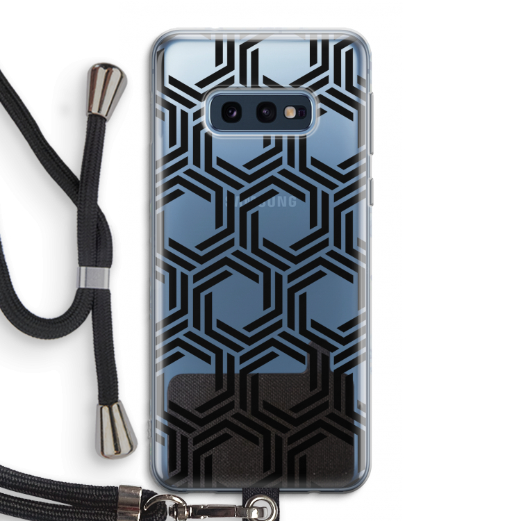 Geometrisch patroon: Samsung Galaxy S10e Transparant Hoesje met koord